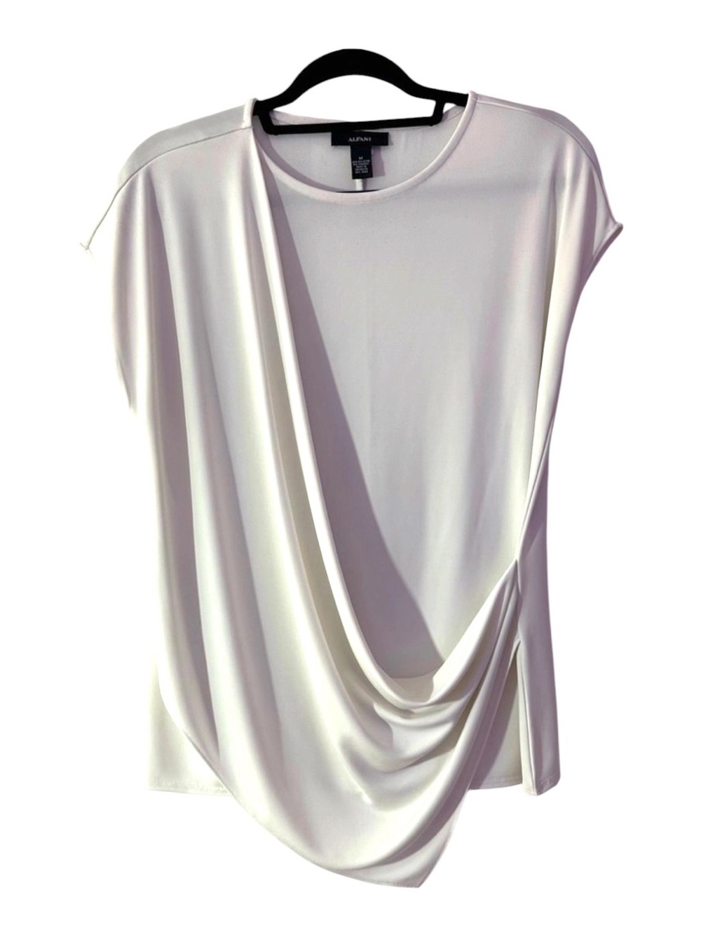 Alfani asymmetrical white blouse